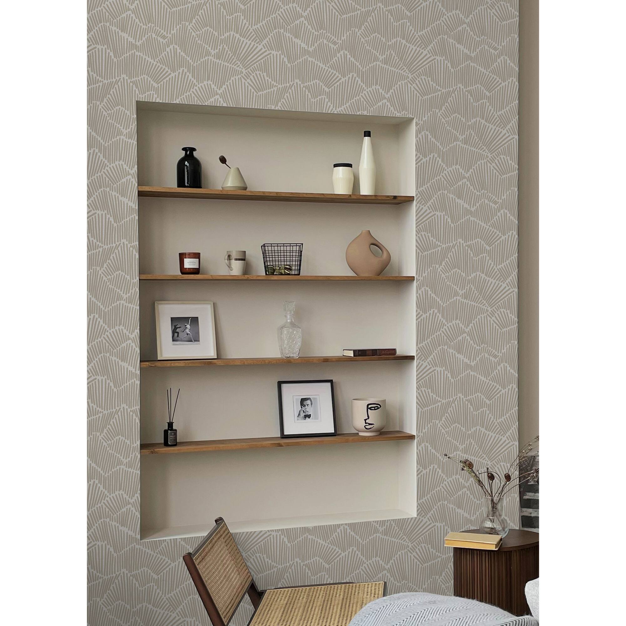 NuWallpaper Egypt Sherrod Beige Ridge & Valley Peel & Stick Wallpaper